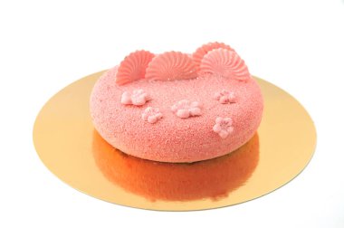 Beyaz arka plan üzerinde izole tatlı kek. Restoran Menü için lüks tatlılar.