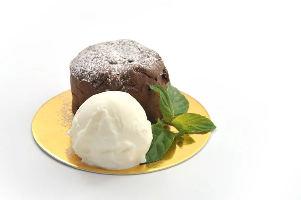 Słodkie Ciasto Białym Tle Luksusowych Słodyczy Dla Menu Restauracji — Zdjęcie stockowe