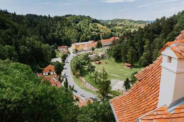 Top View Old Town Forest — Stock Photo, Image