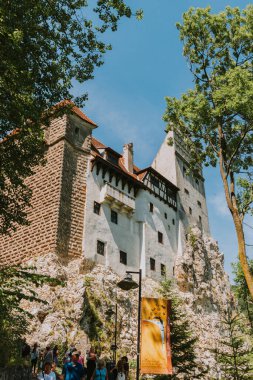 Romanya 'nın Transilvanya kentindeki Ortaçağ Avrupa şatosu.