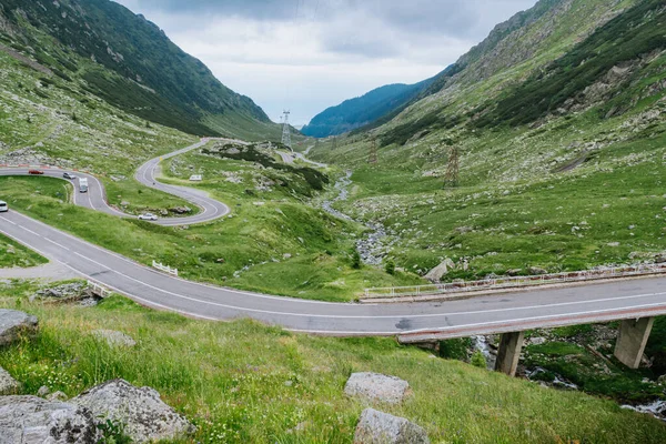 Road Summer Mountains Covered Trees — Stock Photo, Image