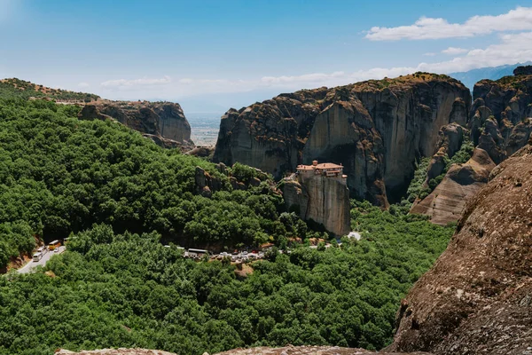 希腊塞萨利Meteora高岩石上的Varlaam大修道院 — 图库照片