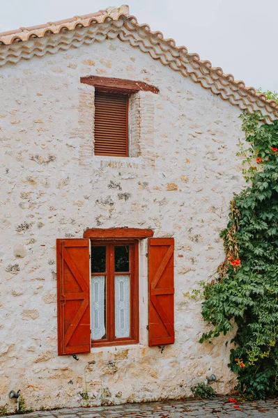 Rural Dry Stone House Olive Trees Greece — Stock Photo, Image