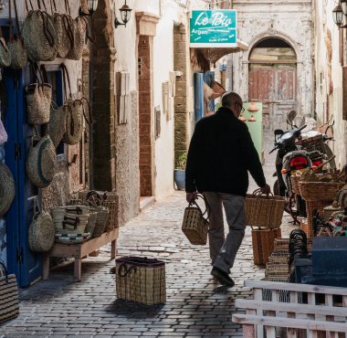 Sokaklar ve Marakeş 'in tipik ürünleri