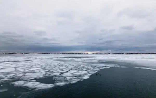 Toronto Lake Frozen Winter — Stock Photo, Image