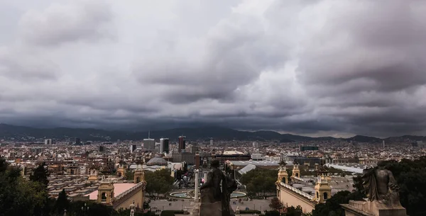 Landschap Van Stad Montreal Vanuit Een Hoog Gebied — Stockfoto