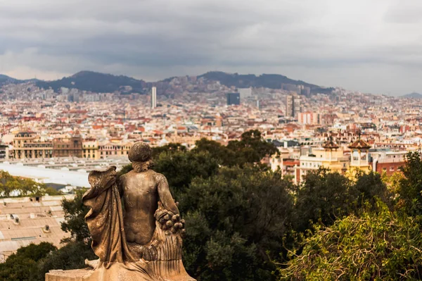 Пейзаж Города Барселоны Высокой Точки — стоковое фото