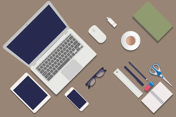 Yukarıda da görüleceği nesnelerle masaüstü