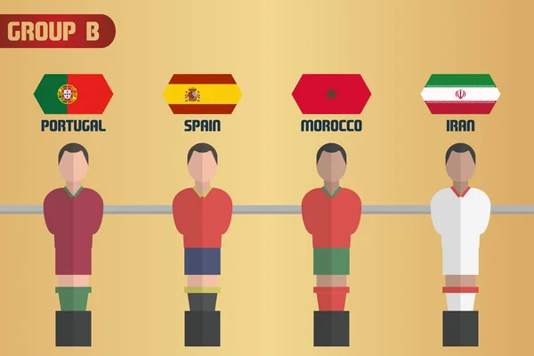 Fútbol de Mesa Rusia Grupo B — Archivo Imágenes Vectoriales