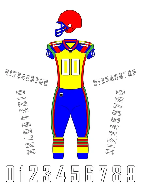 American Football uniformen sjabloon — Stockvector