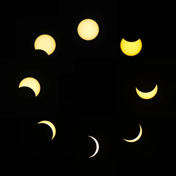 Kısmi güneş tutulması kolaj