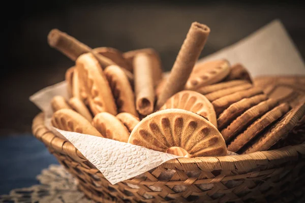 Homemade round biscuits — Stock Photo, Image