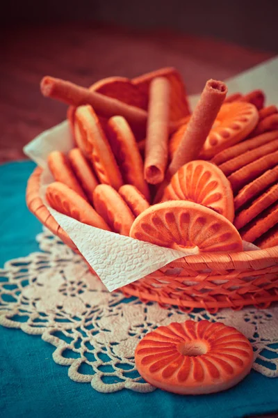 Homemade round biscuits — Stock Photo, Image