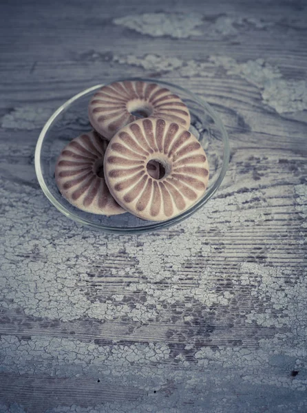 Домашнее круглое печенье — стоковое фото