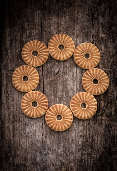 Homemade round biscuits — Stock Photo, Image