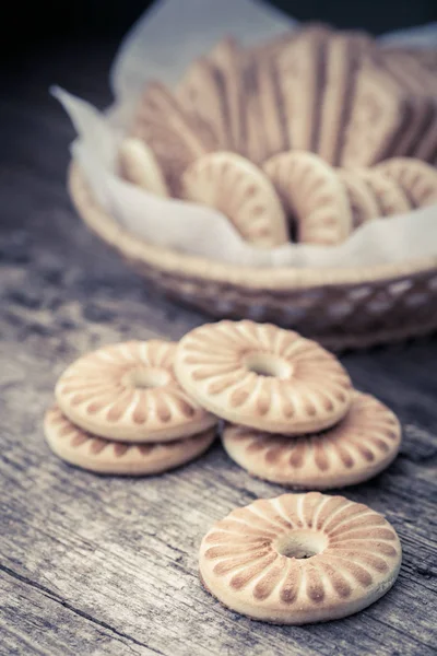 Homemade round biscuits — Stock Photo, Image