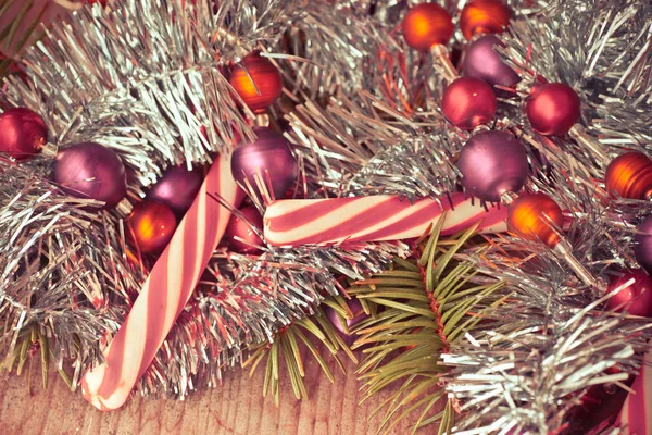 Pärlstav halsband för julgran — Stockfoto