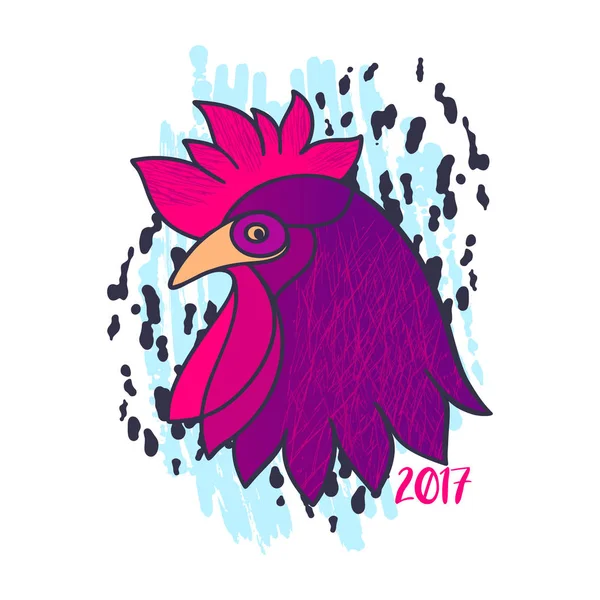 Gallo vector ilustración . — Vector de stock