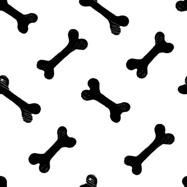 Mürekkepli el, kemiklerle kusursuz desen çizmiş.