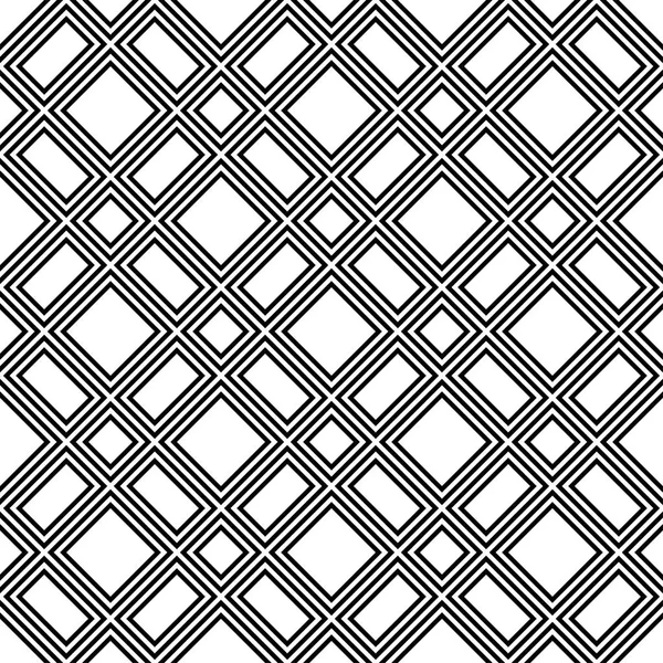 抽象的な幾何学的なパターンの背景。黒と白のグリッド — ストックベクタ