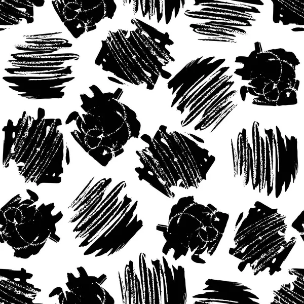 Чорнило Намальоване Рукою Абстрактні Фігури Безшовний Візерунок — стоковий вектор