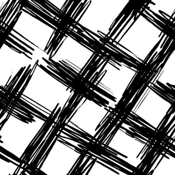 インクの手描き下ろしの抽象的な十字線シームレス パターン — ストックベクタ