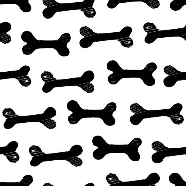 Mürekkepli el, kemiklerle kusursuz desen çizmiş.