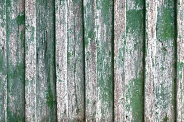 Vecchia Parete Legno Ricoperta Vernice Verde Peeling — Foto Stock