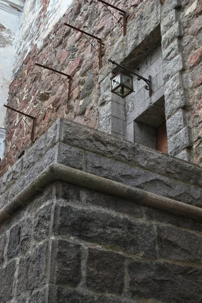 Steinbalkon Einer Mittelalterlichen Burg — Stockfoto