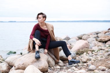 Deniz kenarına Sonbahar geldi