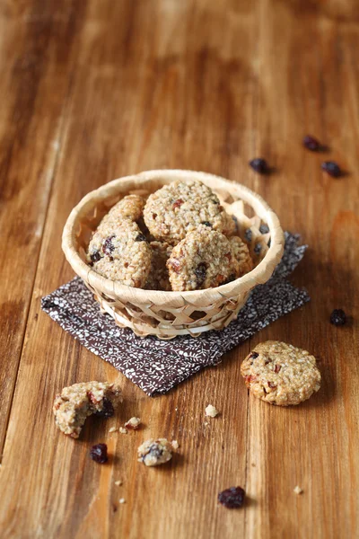 Farina d'avena Biscotti all'uva passa — Foto Stock