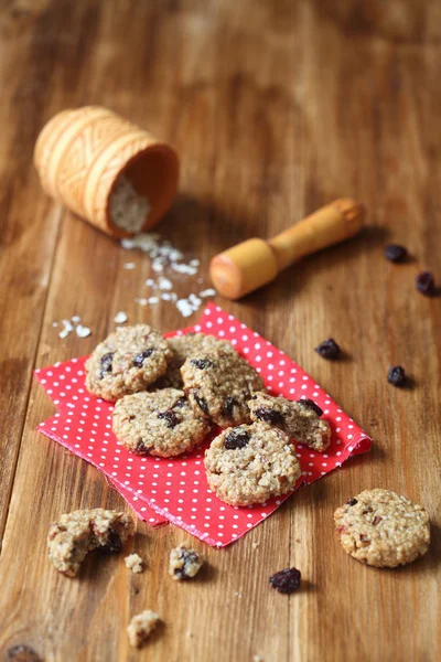 Ovesné korintská cookie — Stock fotografie