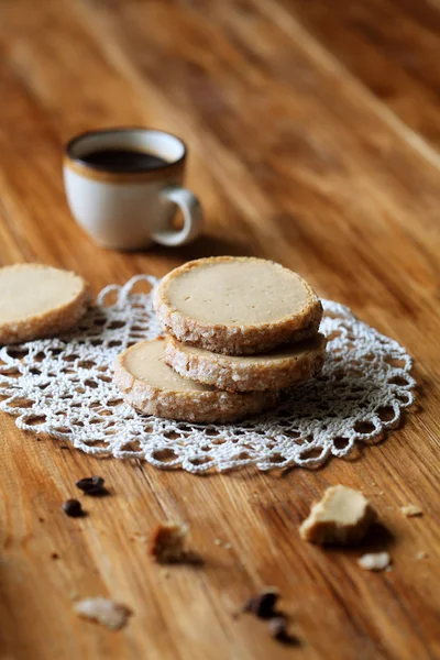 Coffee Sable - Shortbread Cookies — Stock Photo, Image