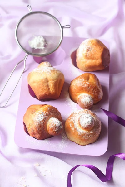 Classic Parisian Brioche Buns — Stock Photo, Image