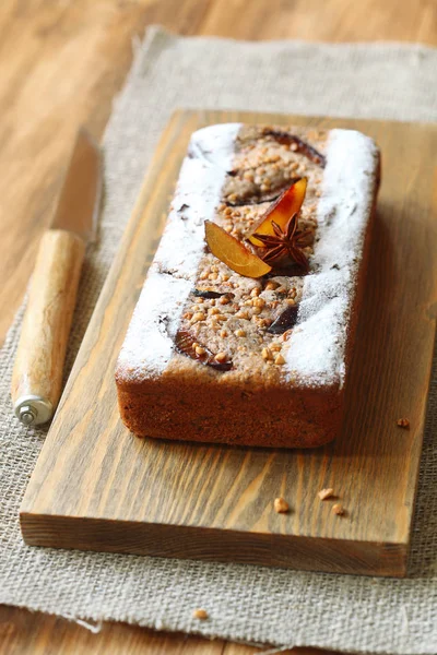 Plum Walnut Cake — Stock Photo, Image