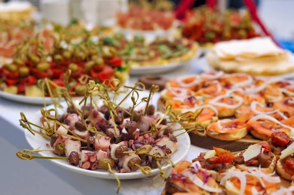 beautifully served appetizers in a fancy restaurant