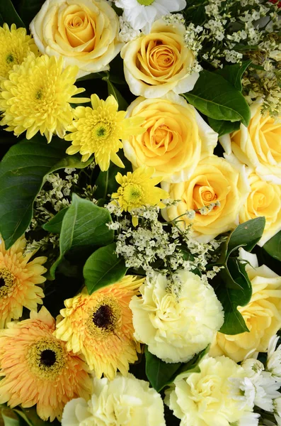 Floral bouquet. Floral arrangements in yellow tone.