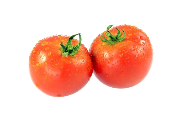 Fresh organic tomato isolated on white background with clipping path. — Stock Photo, Image