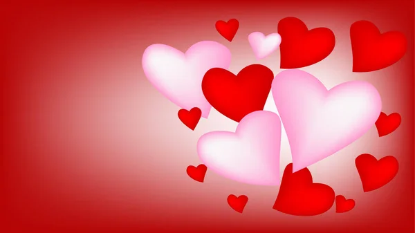 Fond Vecteur Cardiaque Coeurs Fond Coloré Modèle Invitation — Image vectorielle