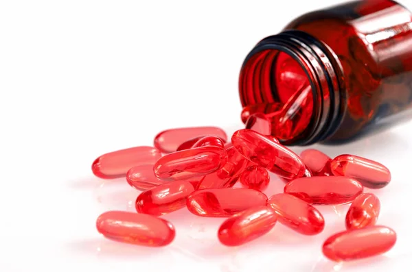 Soft Gelatin Capsule Use Pharmaceutical Manufacturing Contain Oily Drug Nutritional — Stock Photo, Image