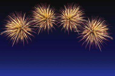 Renkli havai fişek kutlama ve şehir gece ışık backgrou