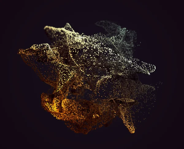 Abstract 3D Rendering of Flying Particles. — Stock Photo, Image