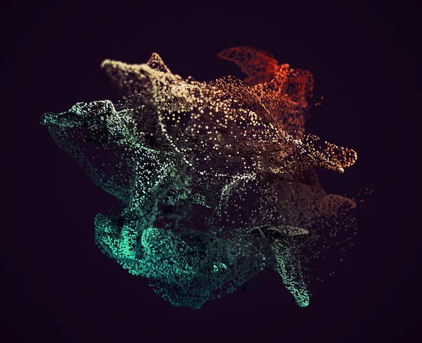 Representación en 3D abstracta de partículas voladoras . — Foto de Stock