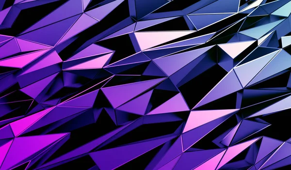 Abstrakta 3d-Rendering av Polygonal bakgrund. — Stockfoto
