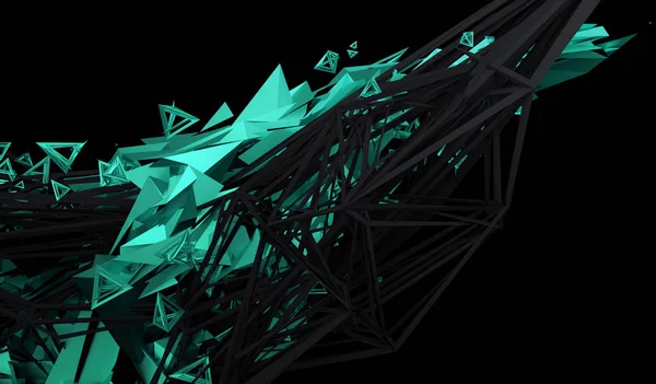 Абстрактне 3D рендерингу багатокутної форми . — стокове фото