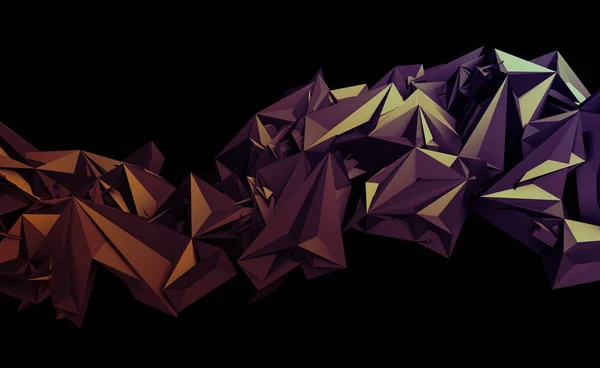 Representación 3D abstracta de fondo poligonal . —  Fotos de Stock