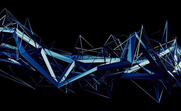 Representación 3D abstracta de la forma poligonal . — Foto de Stock