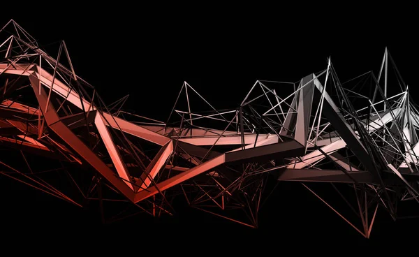 Representación 3D abstracta de la forma poligonal . — Foto de Stock