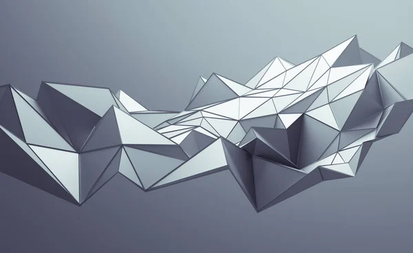 Abstrakte 3D-Darstellung des polygonalen Hintergrunds. — Stockfoto