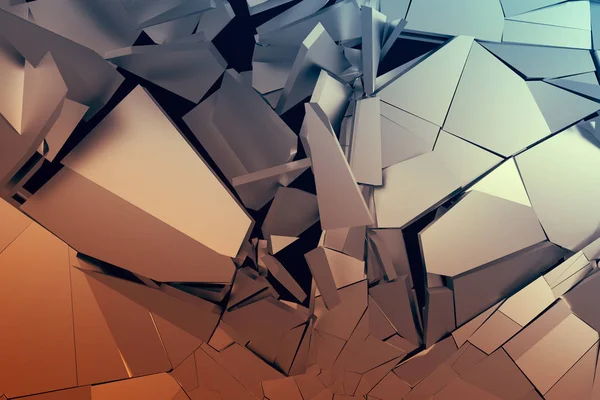 Abstract 3D Rendering of Cracked Surface. — Stock Photo, Image